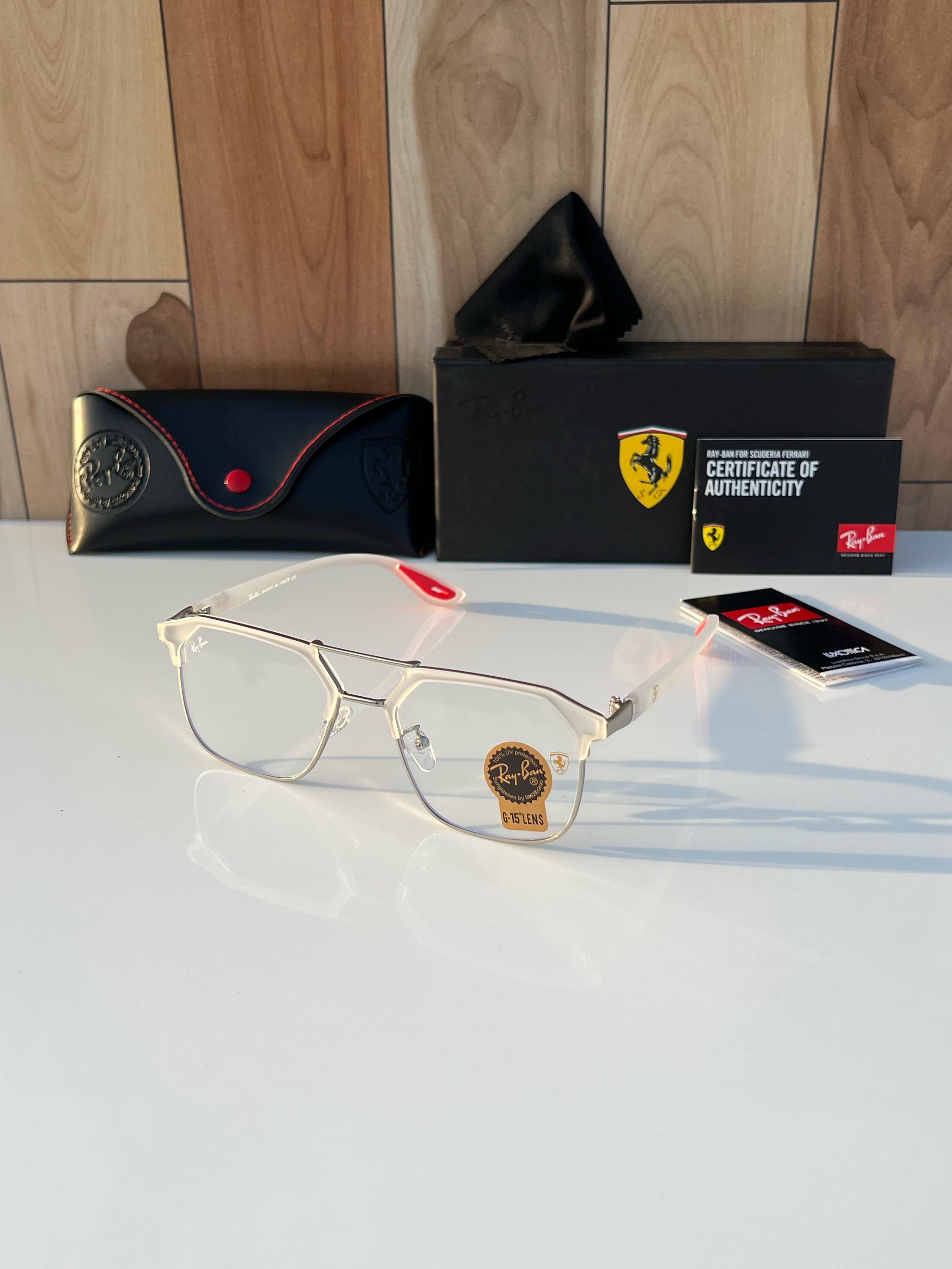 Ray-ban 04 white plano A